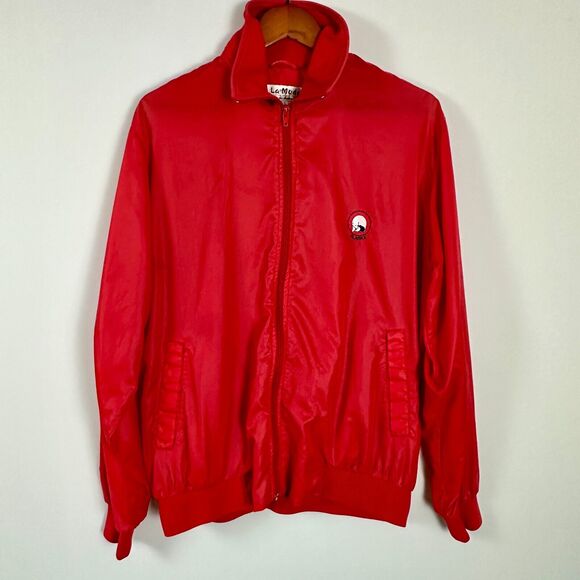 La Mude Sportswear Vintage Mens Windbreaker Jacket Orange Alaska Size Large - Picture 1 of 13